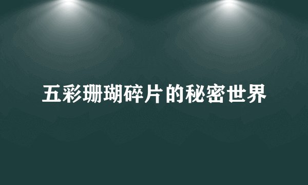 五彩珊瑚碎片的秘密世界
