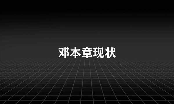 邓本章现状