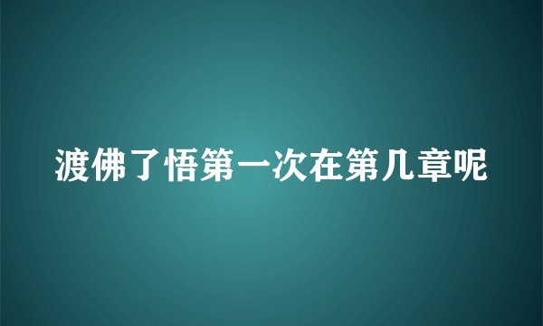 渡佛了悟第一次在第几章呢
