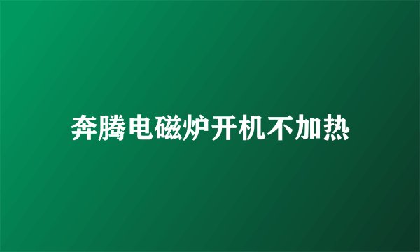 奔腾电磁炉开机不加热