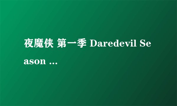 夜魔侠 第一季 Daredevil Season 1 (2015)全集未删减高清版免费下载
