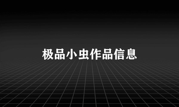 极品小虫作品信息