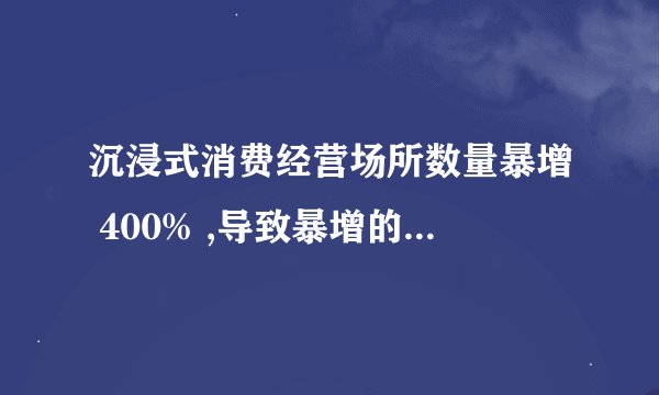 沉浸式消费经营场所数量暴增 400% ,导致暴增的原因是什么?
