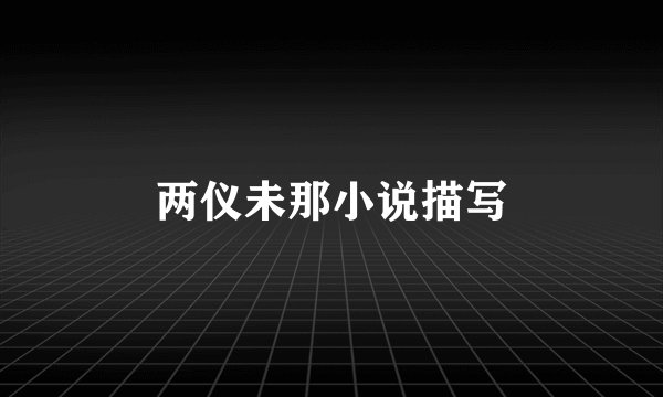 两仪未那小说描写