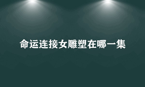 命运连接女雕塑在哪一集