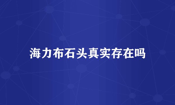 海力布石头真实存在吗