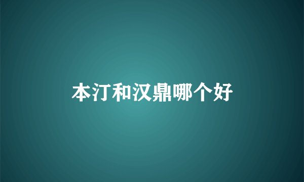 本汀和汉鼎哪个好