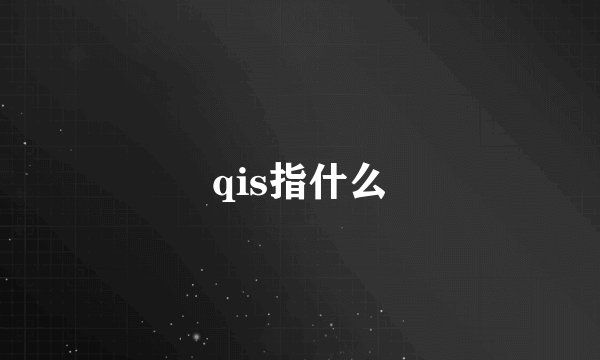 qis指什么
