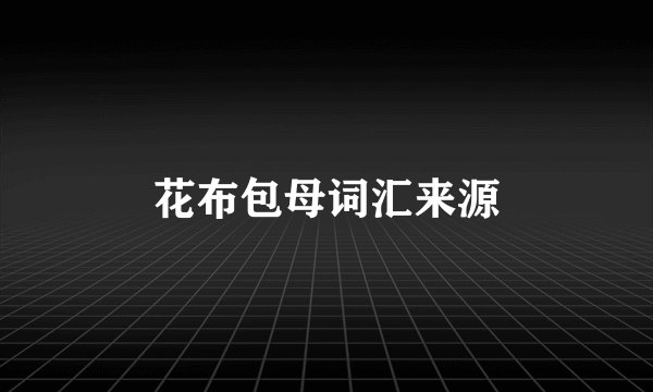 花布包母词汇来源