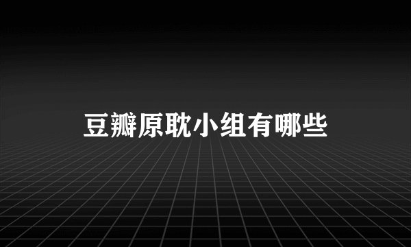 豆瓣原耽小组有哪些