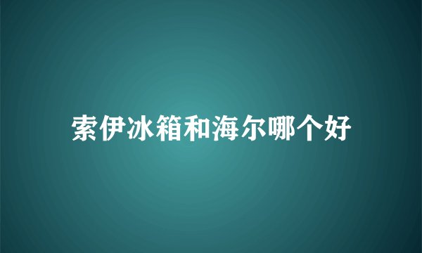索伊冰箱和海尔哪个好