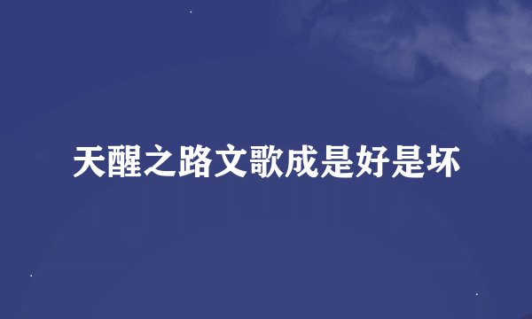 天醒之路文歌成是好是坏