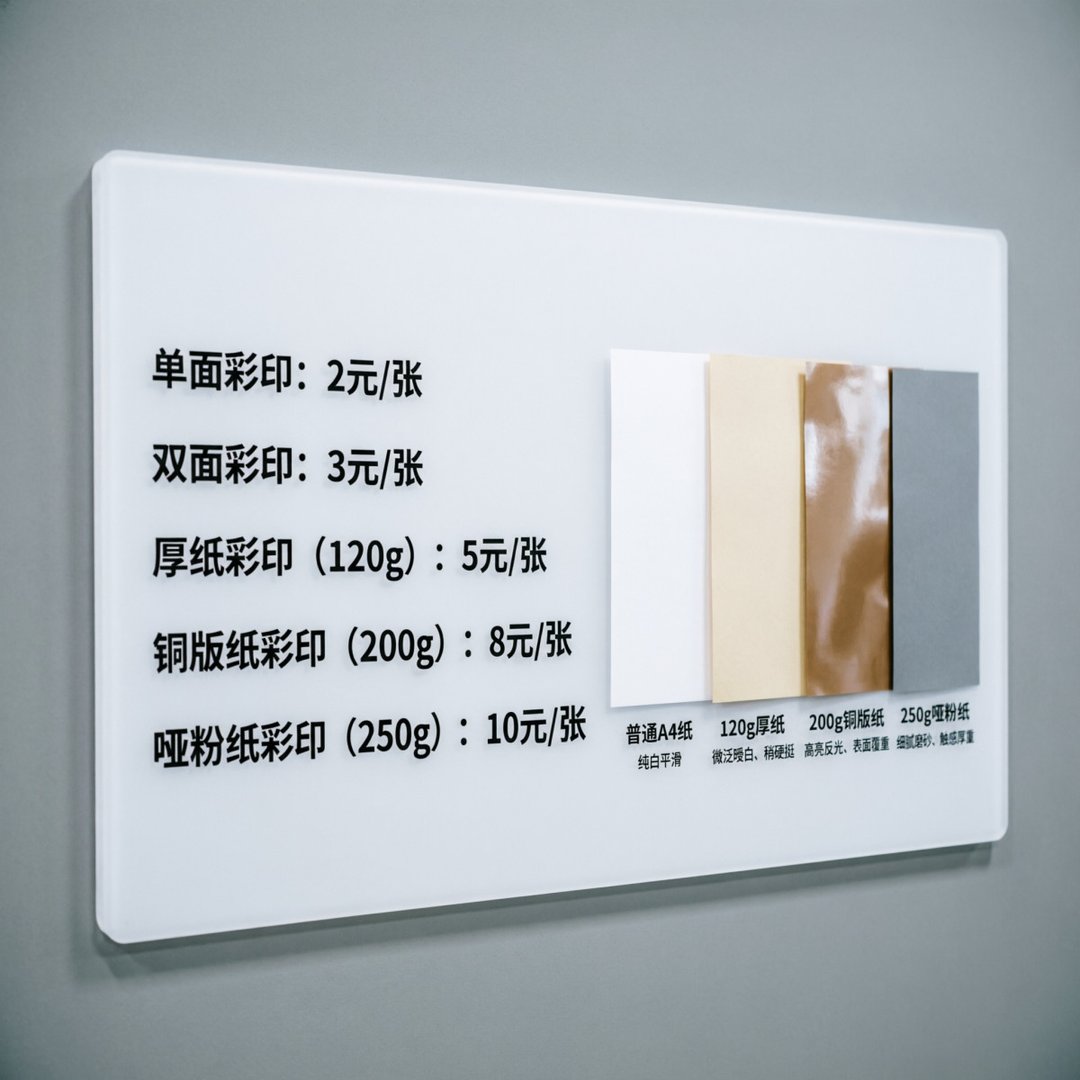 复印店a4彩色打印多少钱