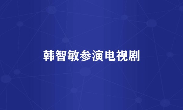 韩智敏参演电视剧