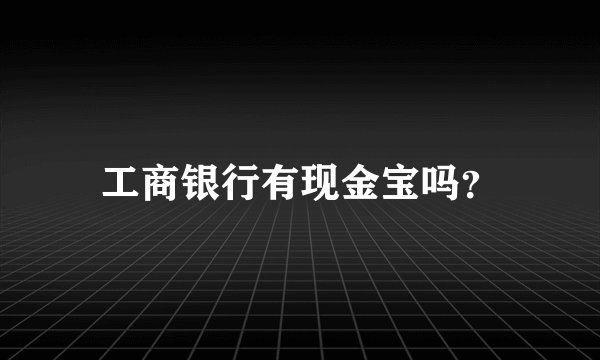 工商银行有现金宝吗？