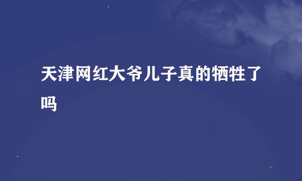 天津网红大爷儿子真的牺牲了吗