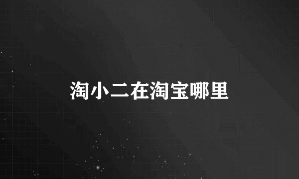 淘小二在淘宝哪里