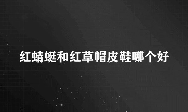 红蜻蜓和红草帽皮鞋哪个好