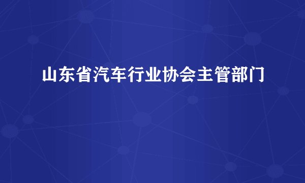 山东省汽车行业协会主管部门
