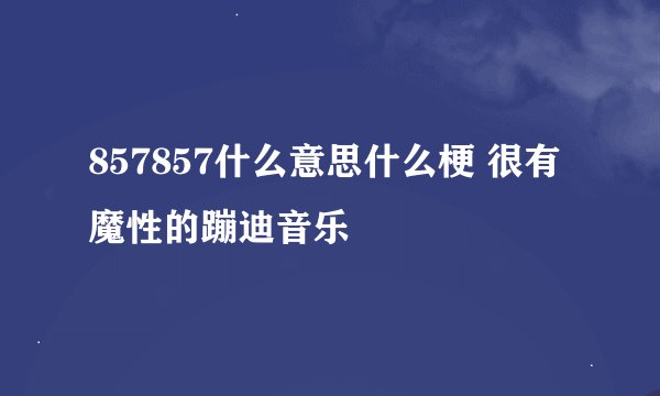 857857什么意思什么梗 很有魔性的蹦迪音乐