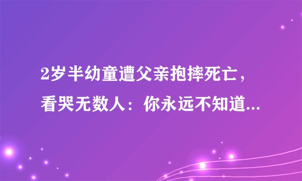 2岁半幼童遭父亲抱摔死亡，看哭无数人：你永远不知道孩子有多爱你…