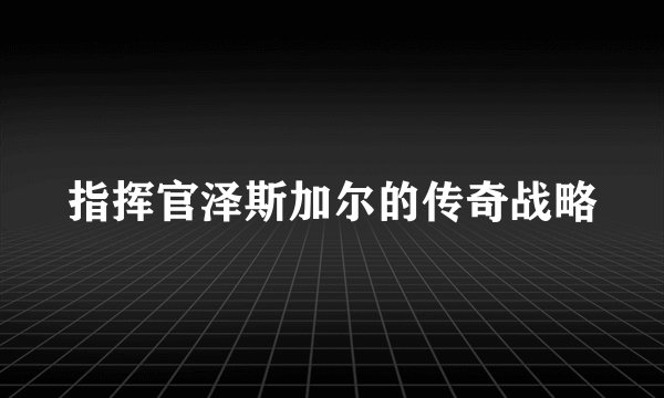 指挥官泽斯加尔的传奇战略