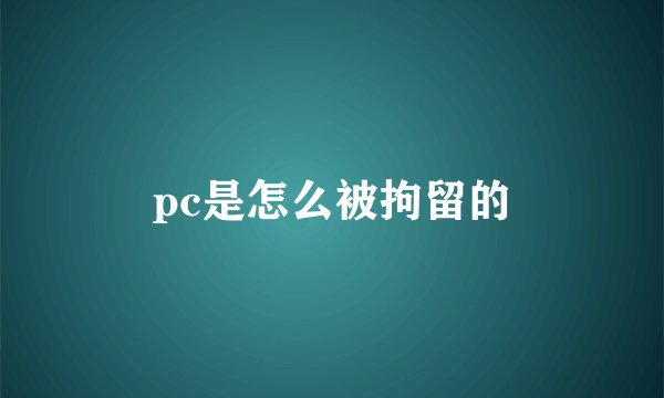pc是怎么被拘留的