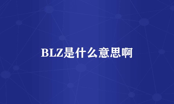 BLZ是什么意思啊