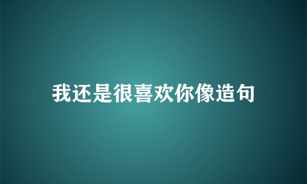 我还是很喜欢你像造句