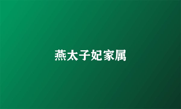 燕太子妃家属
