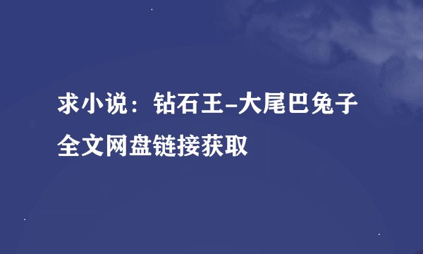 求小说：钻石王-大尾巴兔子全文网盘链接获取
