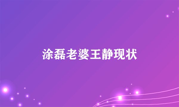 涂磊老婆王静现状