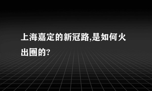 上海嘉定的新冠路,是如何火出圈的?