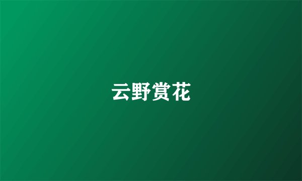 云野赏花