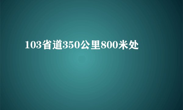 103省道350公里800米处