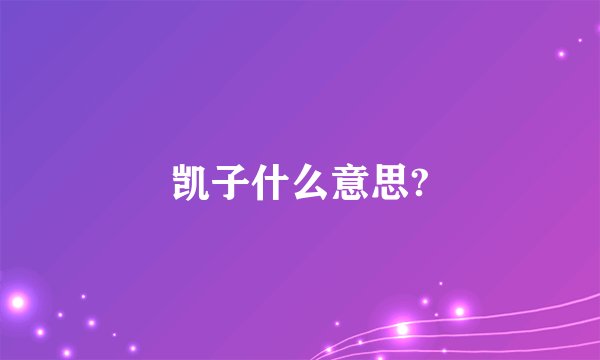 凯子什么意思?