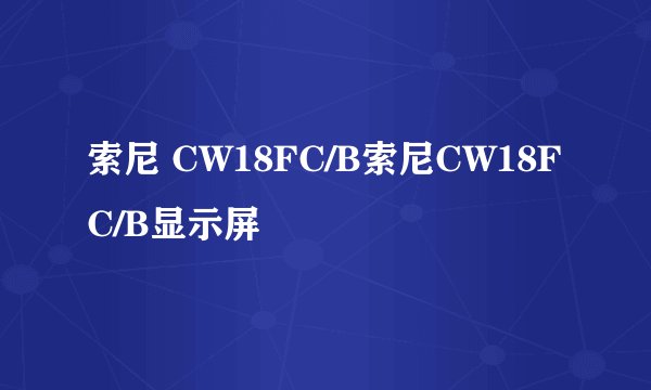 索尼 CW18FC/B索尼CW18FC/B显示屏