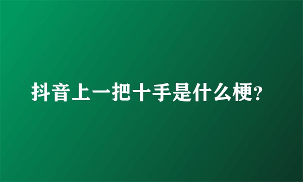 抖音上一把十手是什么梗？