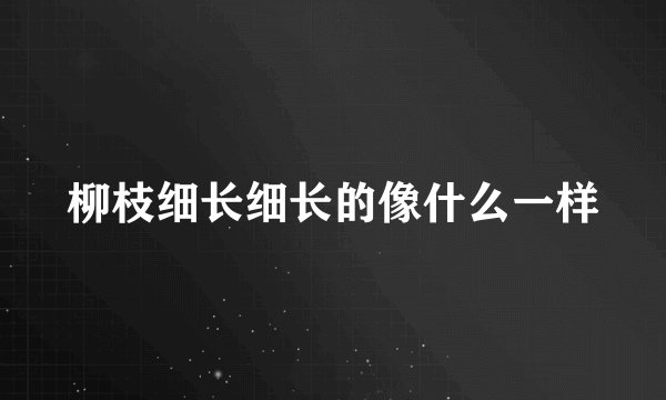 柳枝细长细长的像什么一样