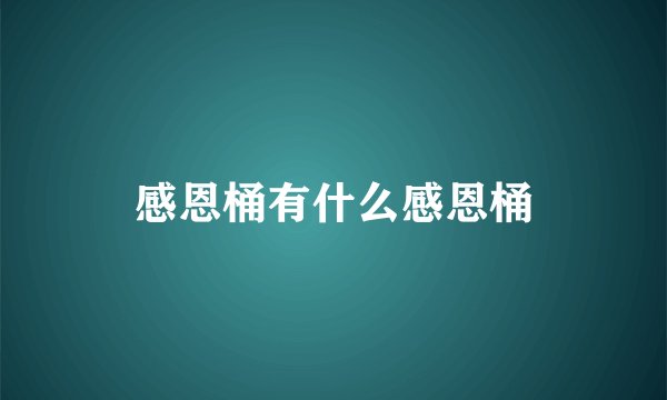感恩桶有什么感恩桶