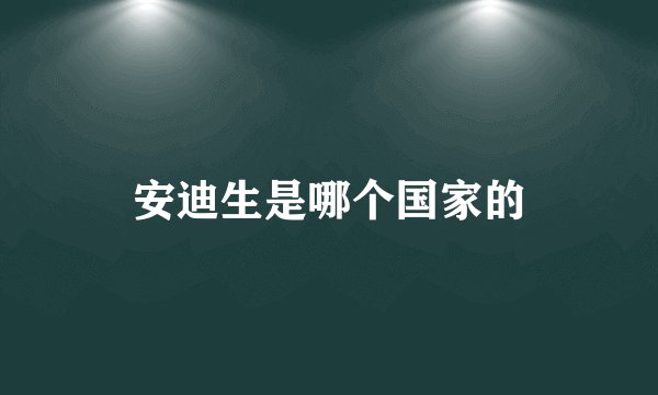 安迪生是哪个国家的