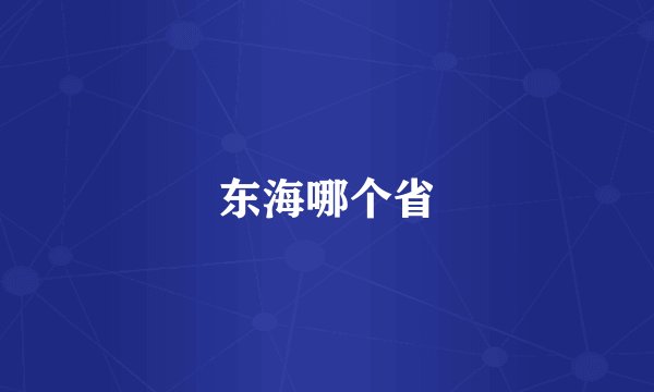 东海哪个省