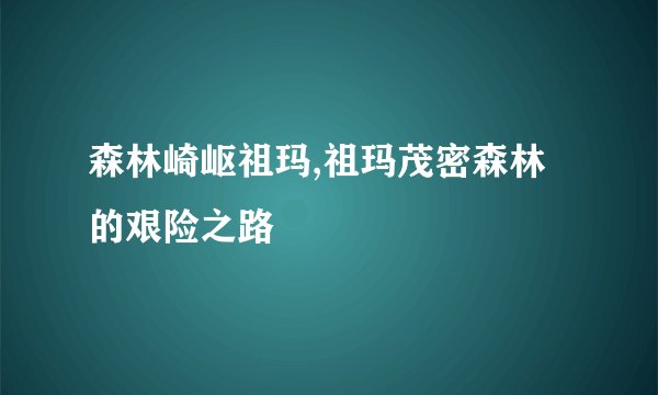 森林崎岖祖玛,祖玛茂密森林的艰险之路