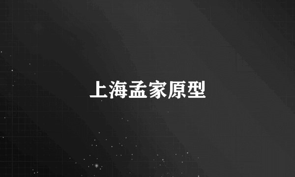 上海孟家原型
