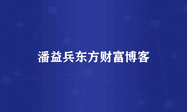潘益兵东方财富博客