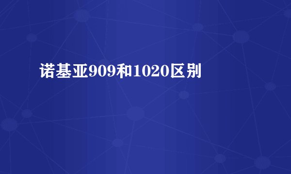 诺基亚909和1020区别