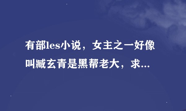 有部les小说，女主之一好像叫臧玄青是黑帮老大，求书名，忘记了