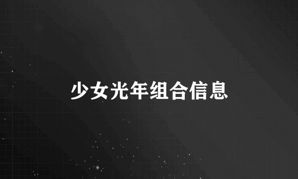 少女光年组合信息