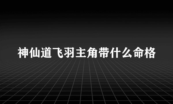 神仙道飞羽主角带什么命格