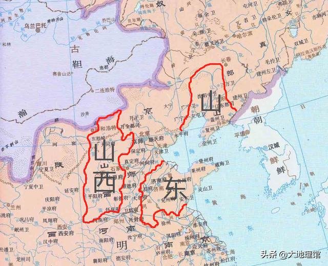 山东省和山西省的山是指什么山?